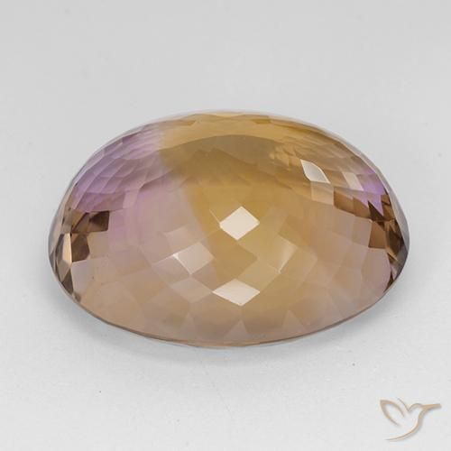 Ametrino Bicolor natural de 45.17 ct, Ovalada, IF