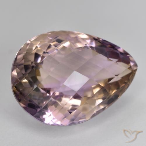 Ametrino Bicolor natural de 19.05 ct, En forma de pera, VS