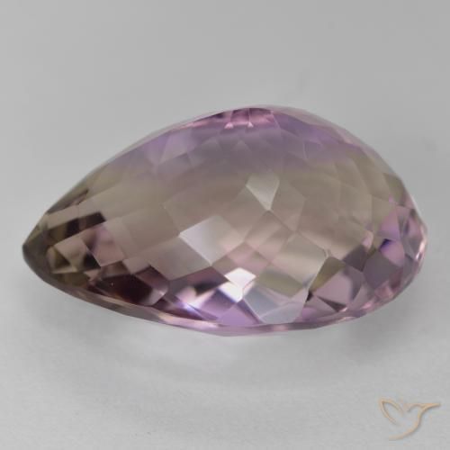 Ametrino Bicolor natural de 19.05 ct, En forma de pera, VS