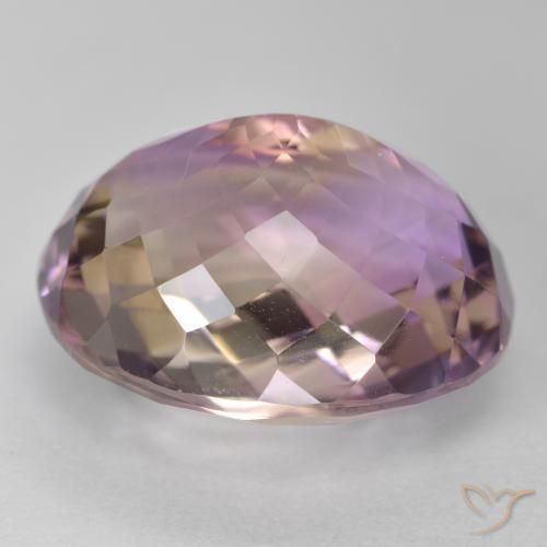 Ametrino Bicolor natural de 15.88 ct, Ovalada, VS