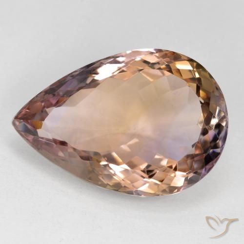 17.76ct Natural Bicolor ametrino, En forma de pera, VS