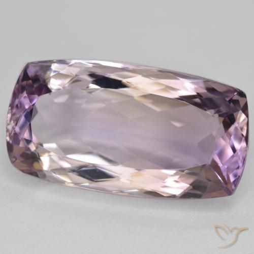 Ametrino Bicolor natural de 14.53 ct, Forma Cojín, VS