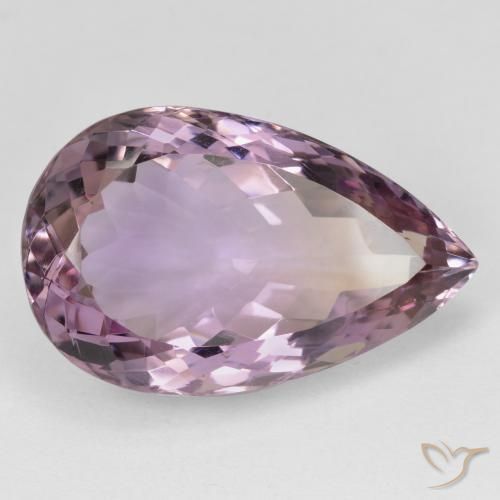 Ametrino Bicolor natural de 23.98 ct, En forma de pera, VVS