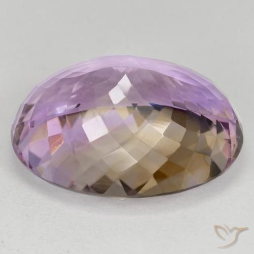 Ametrino Bicolor natural de 28.90 ct, Ovalada, VVS-VS