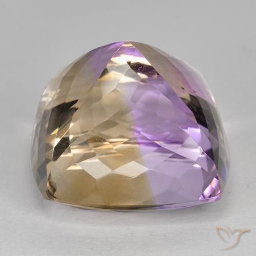 Ametrino Bicolor natural de 31.12 ct, Forma Cojín, VVS