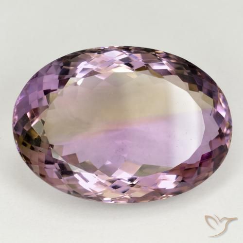 Ametrino Bicolor natural de 37.23 ct, Ovalada, VVS