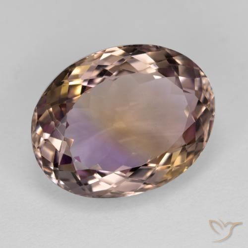 Ametrino Bicolor natural de 10.39 ct, Ovalada, VVS