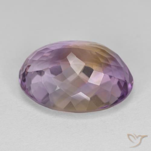 Ametrino Bicolor natural de 10.39 ct, Ovalada, VVS