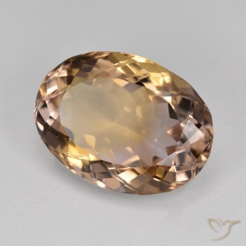 Ametrino Bicolor natural de 8.44 ct, Ovalada, VVS