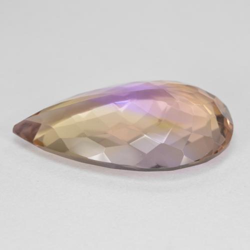 ametrino Bicolor natural de 11.88 ct, En forma de pera, VS