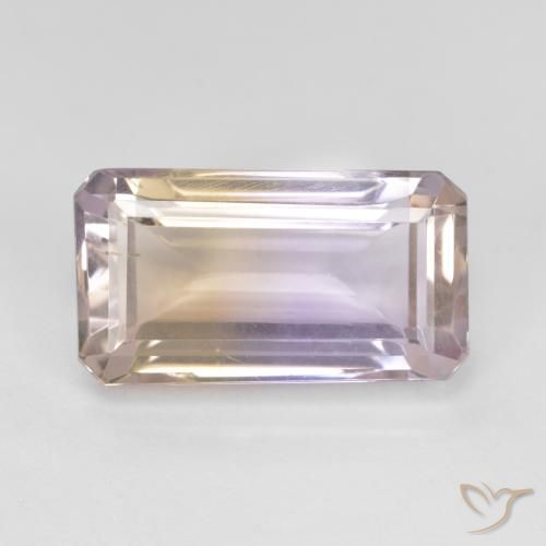 7.02ct Natural Bicolor Ametrino, corte esmeralda, VS