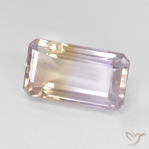 Ametrino Bicolor natural de 7.02 ct, Corte Octágono / Esmeralda, VS