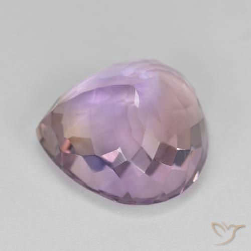 Ametrino Bicolor natural de 10.40 ct, En forma de pera, VVS-VS