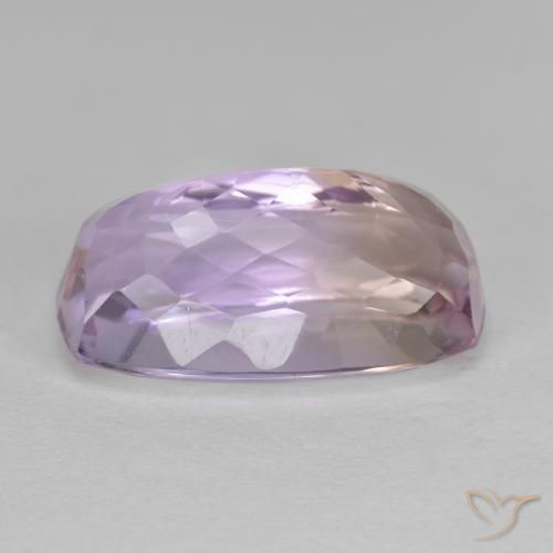Ametrino Bicolor natural de 8.16 ct, Forma Cojín, VS
