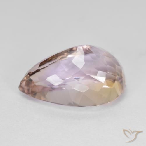 Ametrino Bicolor natural de 8.50 ct, En forma de pera, VS