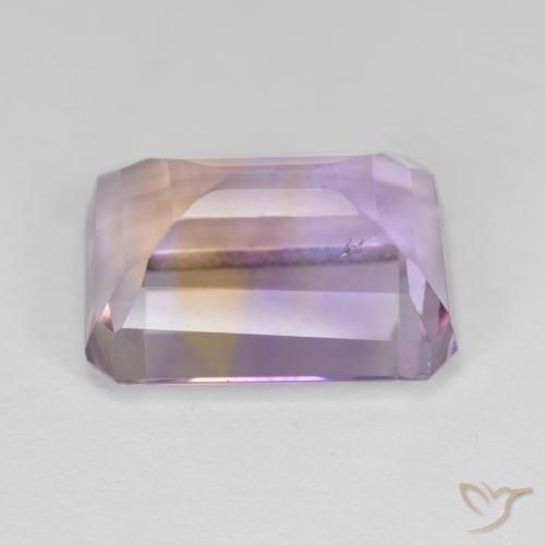 Ametrino Bicolor natural de 8.43 ct, Corte Octágono / Esmeralda, VS