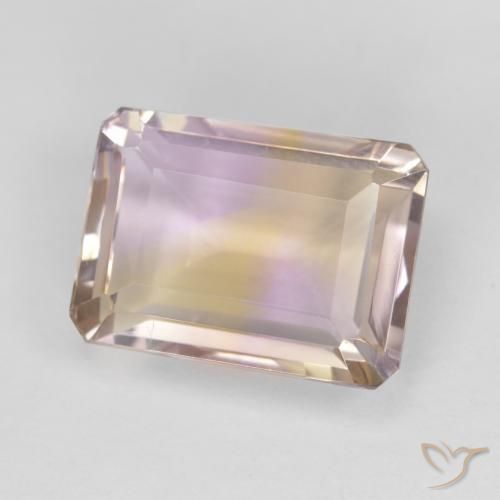 Ametrino Bicolor natural de 6.56 ct, Corte Octágono / Esmeralda, VVS