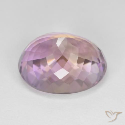 Ametrino Bicolor natural de 11.44 ct, Ovalada, VVS