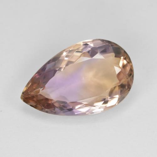 ametrino Bicolor natural de 5.75 ct, En forma de pera, VS