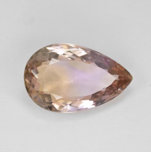 ametrino Bicolor natural de 5.75 ct, En forma de pera, VS