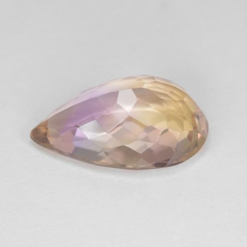 ametrino Bicolor natural de 5.75 ct, En forma de pera, VS