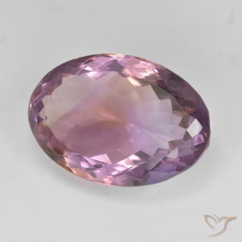 Ametrino Bicolor natural de 10.78 ct, Ovalada, VS