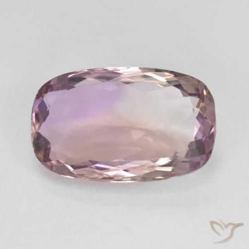 6.88ct Natural Bicolor ametrino, Forma Cojín, VVS-VS