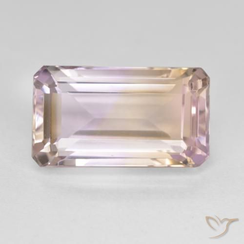 8.87ct Natural Bicolor ametrino, corte esmeralda, VVS-VS