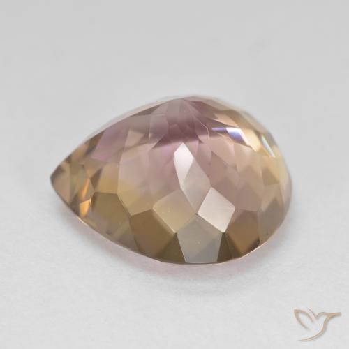 Ametrino Bicolor natural de 10.23 ct, En forma de pera, VVS-VS