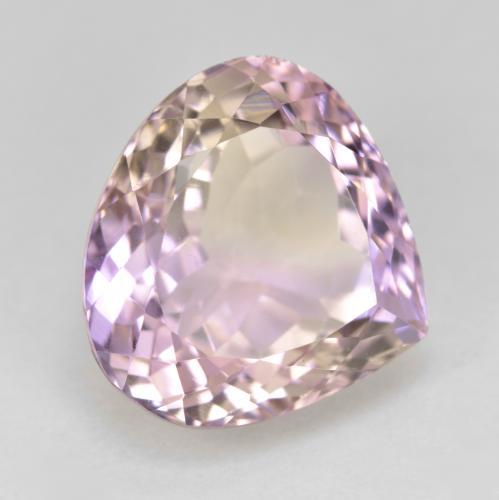 Ametrino bicolor natural de 8,90 ct, en forma de pera, VVS-VS