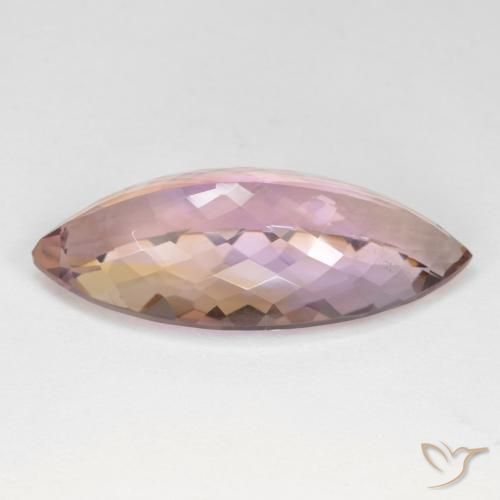 Ametrino Bicolor natural de 21.45 ct, Marquesa, VS