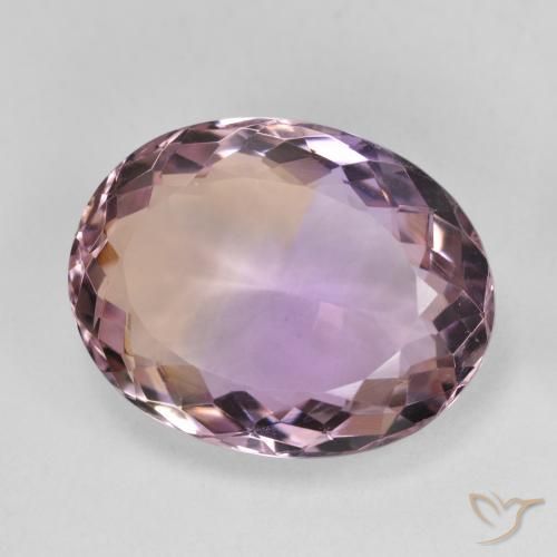 Ametrino Bicolor natural de 10.95 ct, Ovalada, VVS