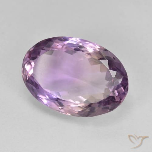 Ametrino Bicolor natural de 8.90 ct, Ovalada, VVS