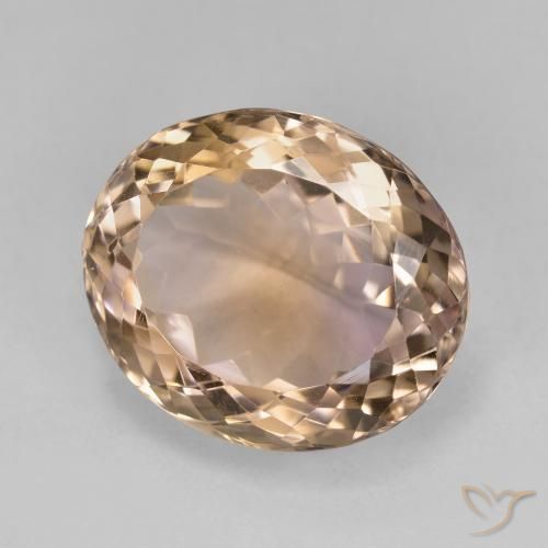 Ametrino Bicolor natural de 12.04 ct, Ovalada, VVS