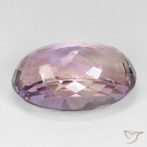 Ametrino Bicolor natural de 23.80 ct, Ovalada, VS