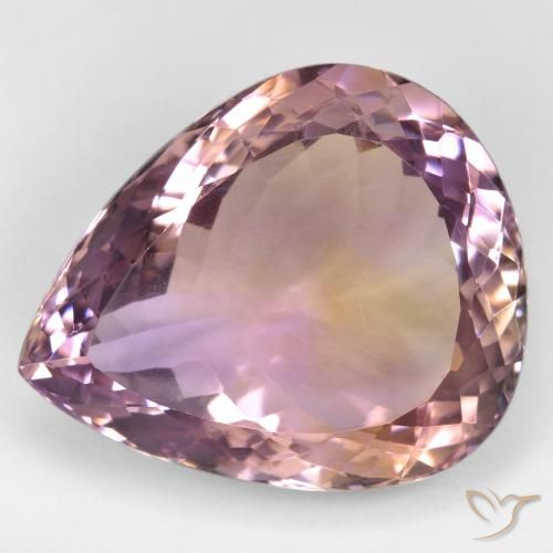 32.02ct Natural Bicolor ametrino, En forma de pera, VS