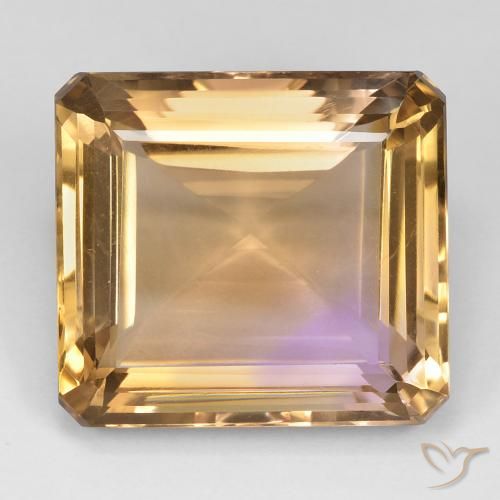27.34ct Natural Bicolor ametrino, corte esmeralda, VS