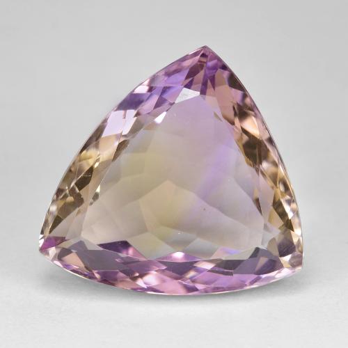 Ametrino bicolor natural de 21,24 ct, trillón, VS