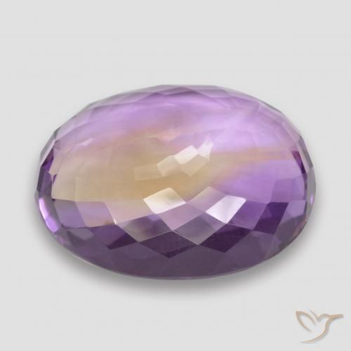 Ametrino Bicolor natural de 29.46 ct, Ovalada, VVS-VS