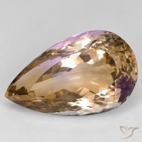 27.14ct Natural Bicolor Ametrino, En forma de pera, VVS-VS