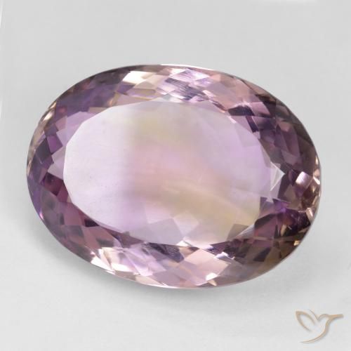 Ametrino Bicolor natural de 18.81 ct, Ovalada, VVS