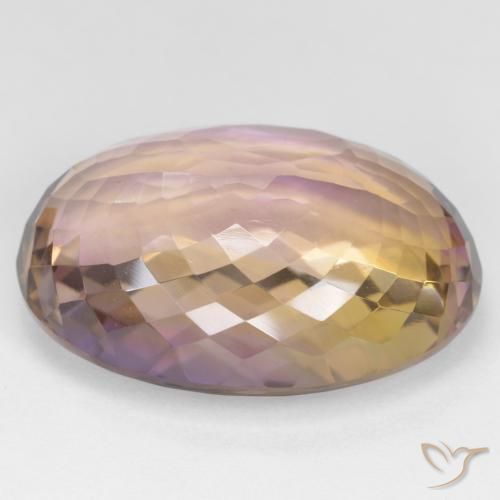 Ametrino Bicolor natural de 32.77 ct, Ovalada, VVS