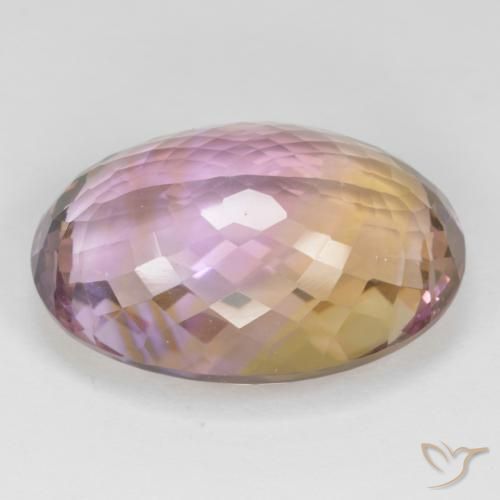 Ametrino Bicolor natural de 36.45 ct, Ovalada, VVS-VS