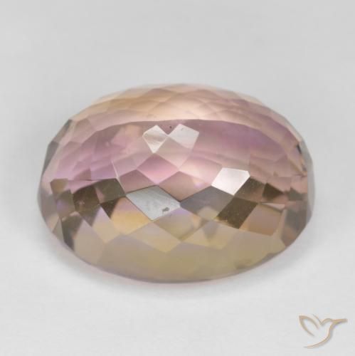 Ametrino Bicolor natural de 16.92 ct, Ovalada, VS