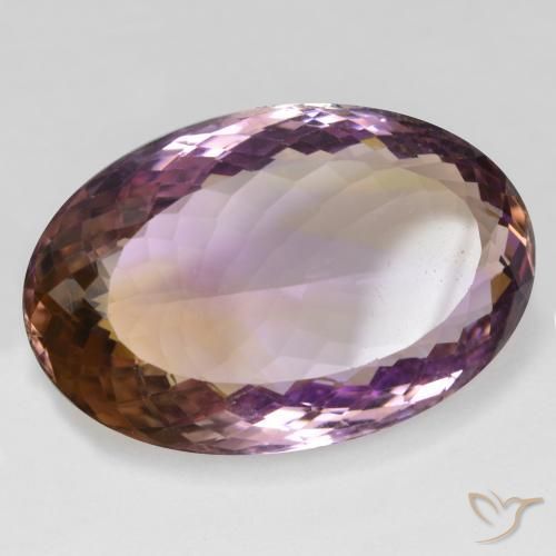 Ametrino Bicolor natural de 38.32 ct, Ovalada, VS