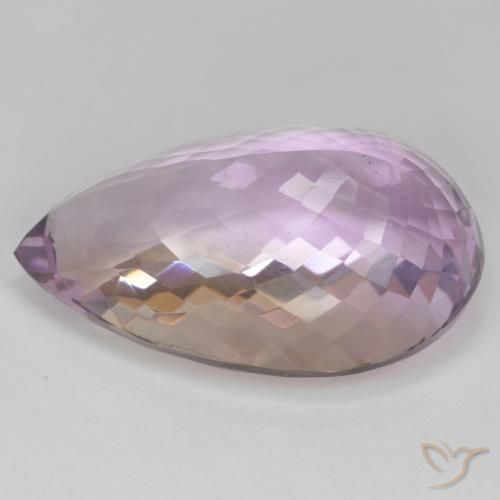 Ametrino Bicolor natural de 36.09 ct, En forma de pera, VS