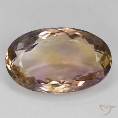 25.25ct Natural Bicolor ametrino, Ovalada, VVS-VS