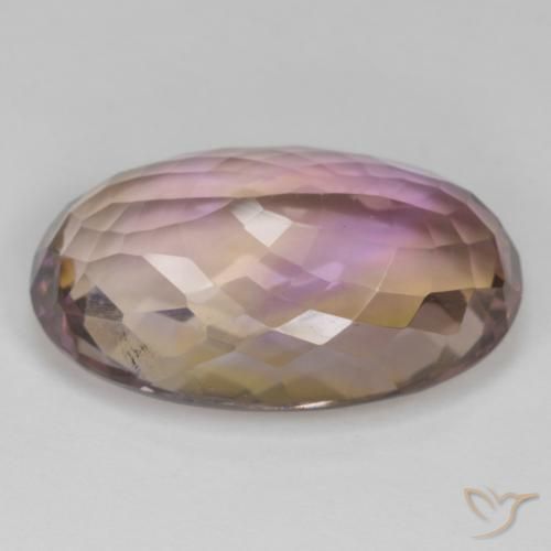 Ametrino Bicolor natural de 25.25 ct, Ovalada, VVS-VS