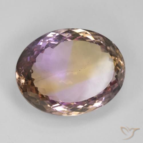 Ametrino Bicolor natural de 26.51 ct, Ovalada, VS