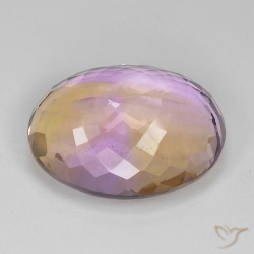 Ametrino Bicolor natural de 26.51 ct, Ovalada, VS
